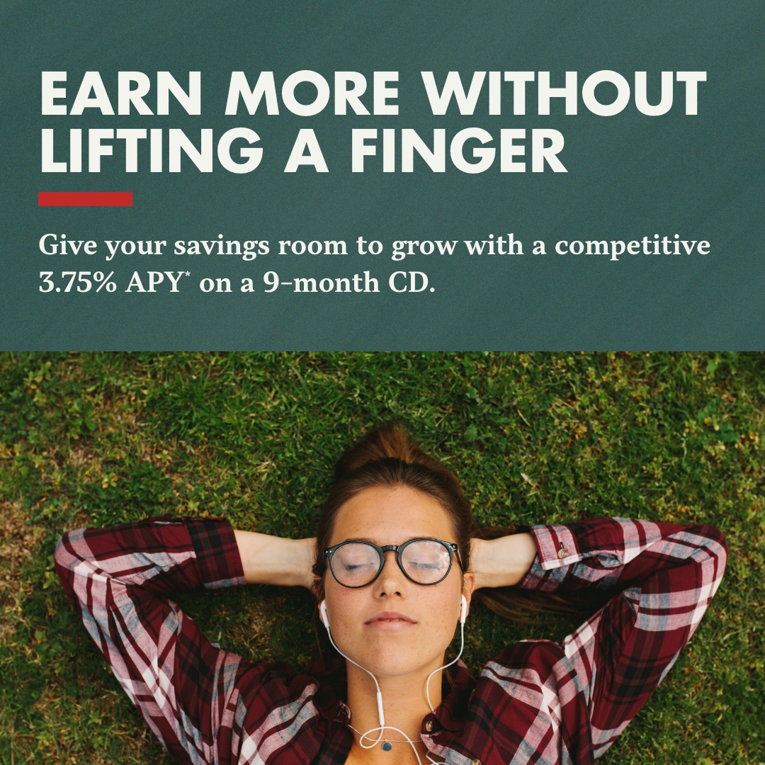 Earn More Without Lifting a Finger Promo image with young woman relaxing on grass with headpones
